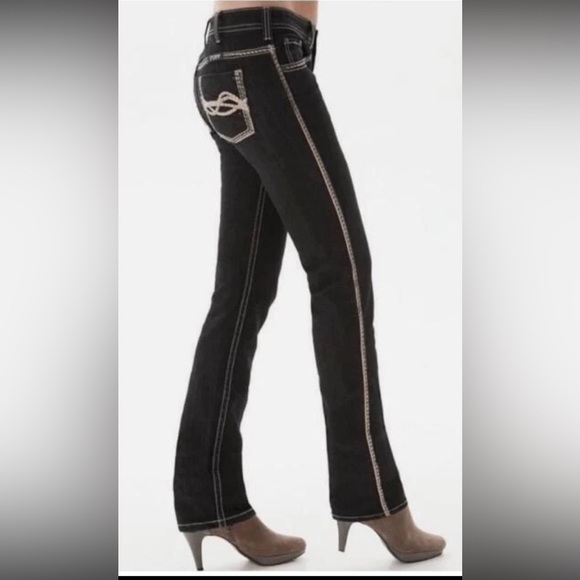 Cowgirl Tuff Straight Golden Jeans 28x30 - Picture 1 of 9